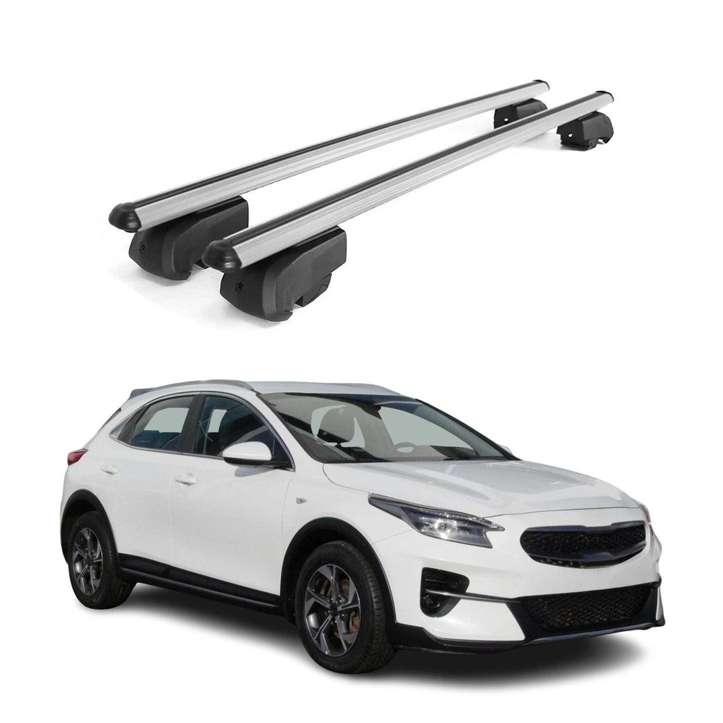 Dachträger Gepäckträger für Kia Xceed 2019-2025 Querträger ABE Alu Grau 2x
