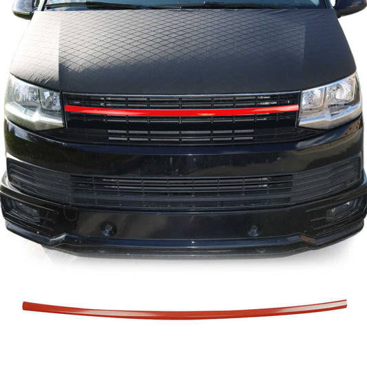 Benzi decorative grilă auto pentru VW T6 Transporter 2015-2019, oțel inoxidabil, roșu