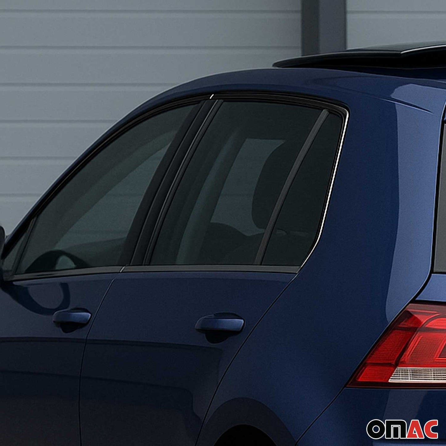 Benzi decorative pentru geamuri pentru VW Golf 2012-2019, oțel inoxidabil, culoare închisă, 4 bucăți