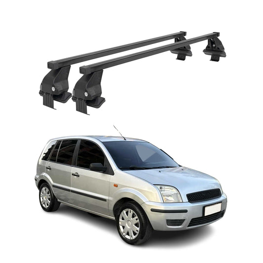 Menabo Dachträger Grundtäger für Ford Fusion 2002-2012 50kg Stahl Schwarz 2 tlg