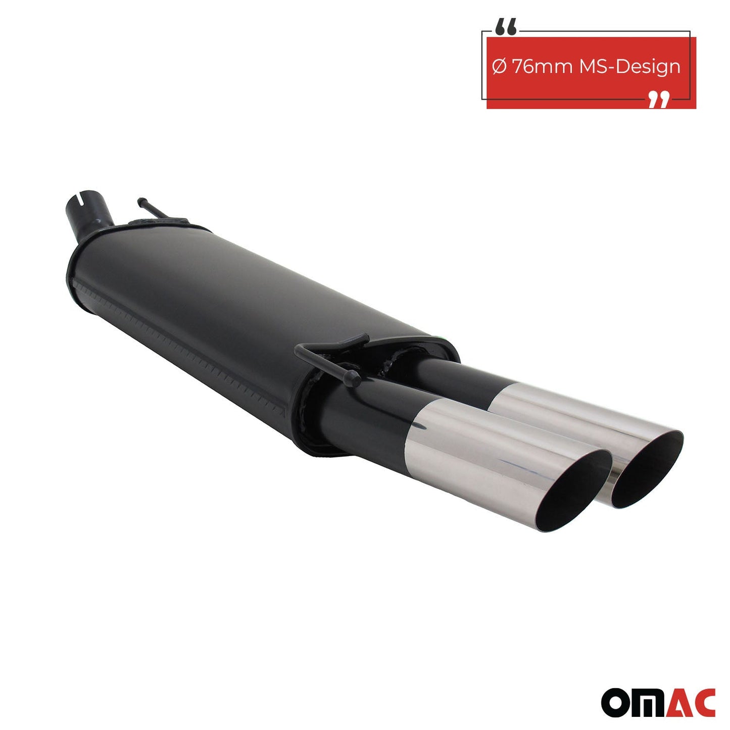 Novus Sportauspuff für VW Golf 3 / Golf 4 Cabrio 2x76mm MS-Design