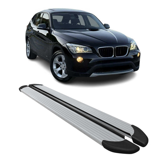 Trittbretter Seitenschweller für BMW X1 2009-2015 Aluminium Silber 2 tlg