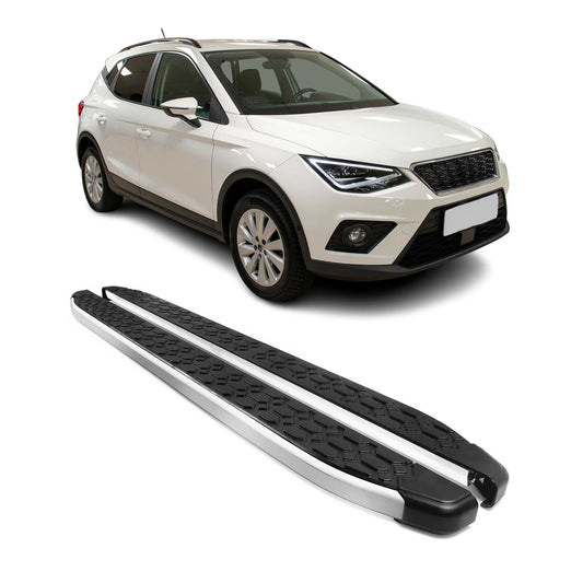 Listwy progowe, progi boczne, panele progowe do Seata Arona 2017-2025, czarne, 2 sztuki