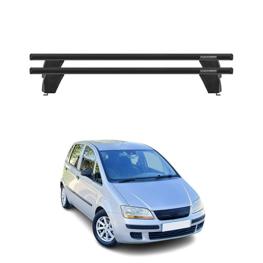 Menabo Dachträger Grundtäger für Fiat Idea 2003-2012 75kg Alu Schwarz 2 tlg