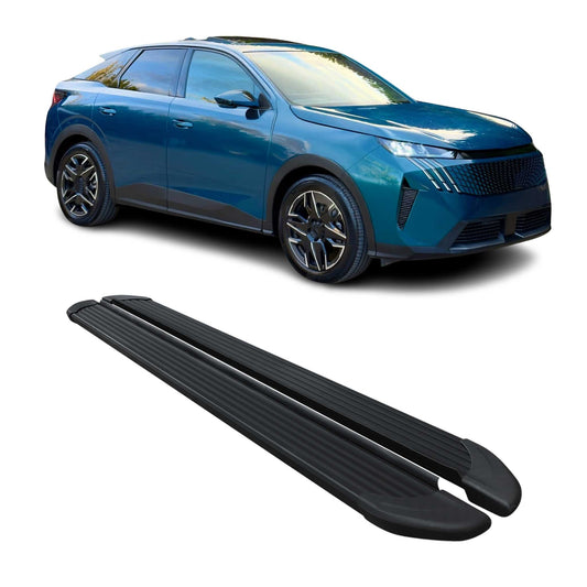 Praguri laterale, aluminiu, negru, pentru Peugeot 3008 III 2024-2025