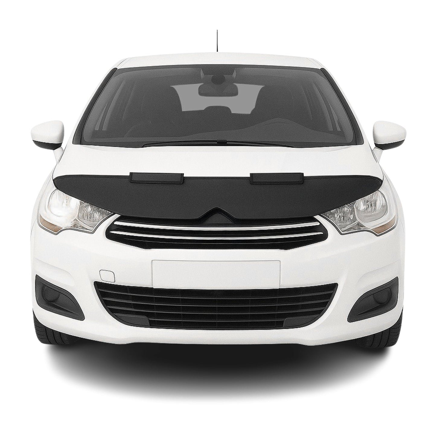 Haubenbra Steinschlagschutz Bonnet Bra für Citroen C4 2010-2020 Schwarz Halb