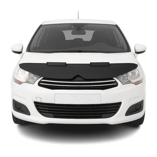 Haubenbra Steinschlagschutz Bonnet Bra für Citroen C4 2010-2020 Schwarz Halb