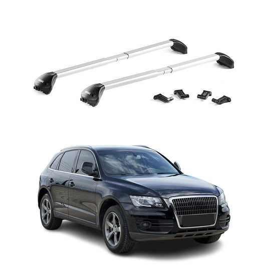 Dachträger Grundtäger für Audi Q5 8R FY 2008-2024 100kg Alu Silber 2 tlg ABE