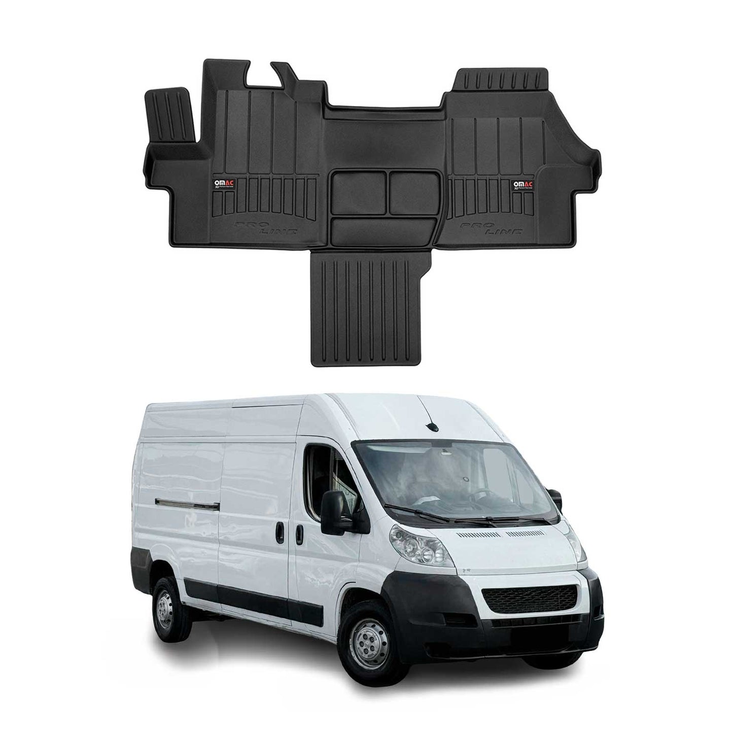 OMAC Gummi Fußmatten für Peugeot Boxer 2006-2020 Premium TPE Automatten 1tlg