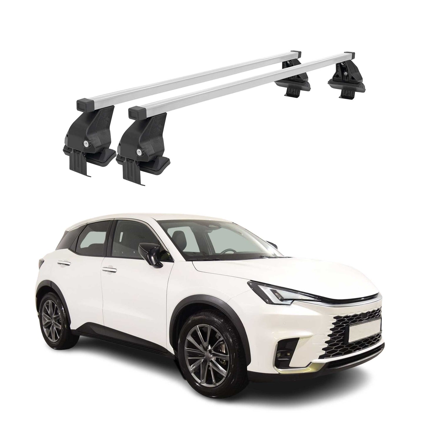 Menabo Portbagaj de plafon pentru Lexus LBX 2023-2025 Gri Oțel 2 piese