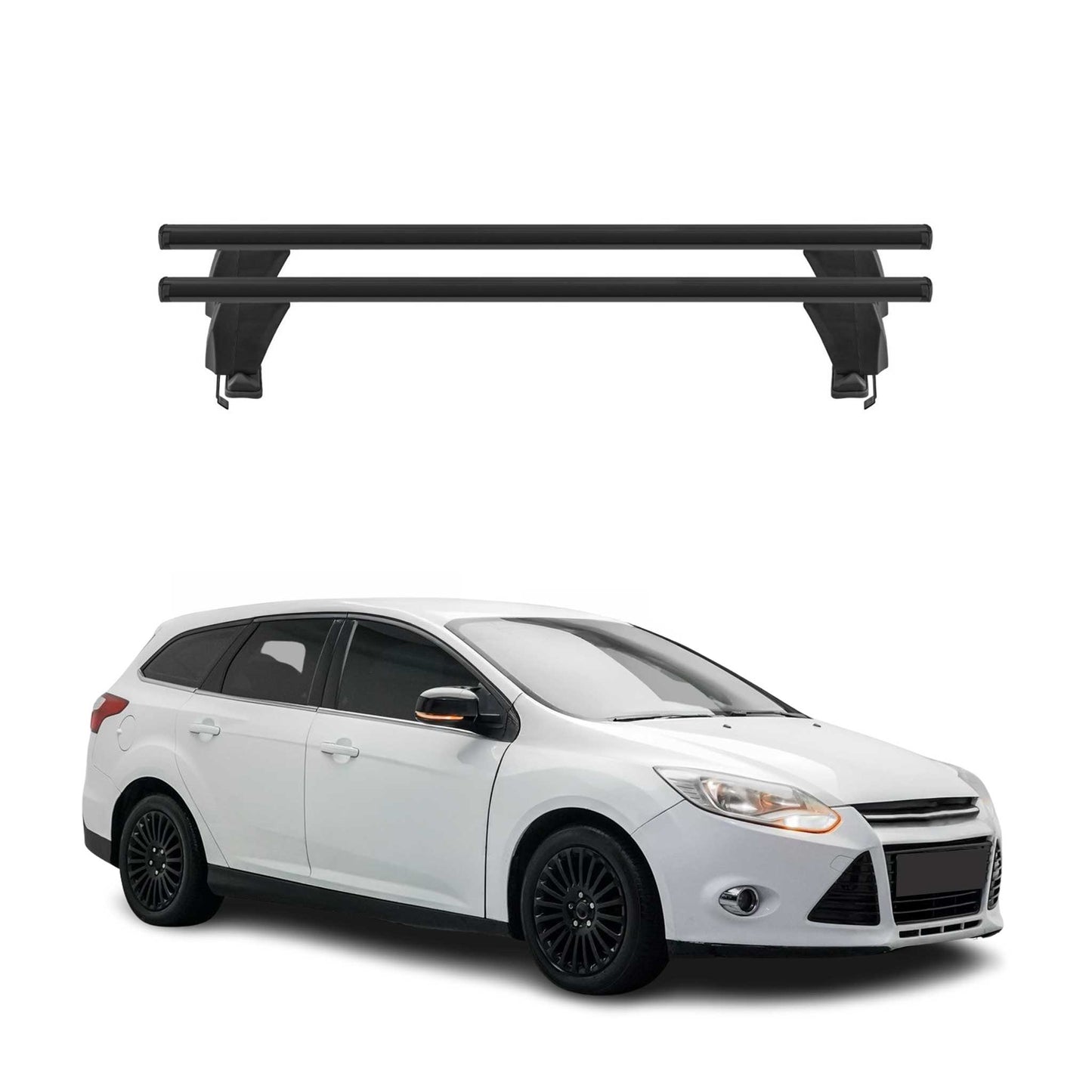 Menabo Dachträger Grundtäger für Ford Focus Turnier 2011-2018 50kg Alu Schwarz