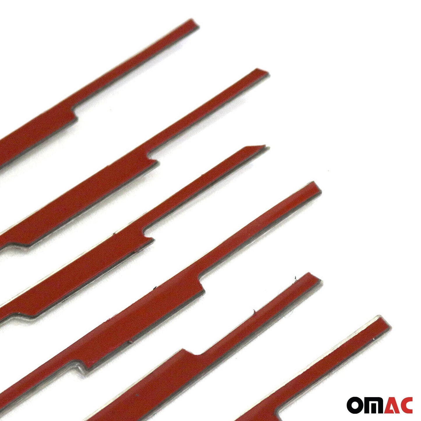 Benzi decorative grilă auto pentru Peugeot Rifter 2018-2025, crom-argintiu, 6 buc.