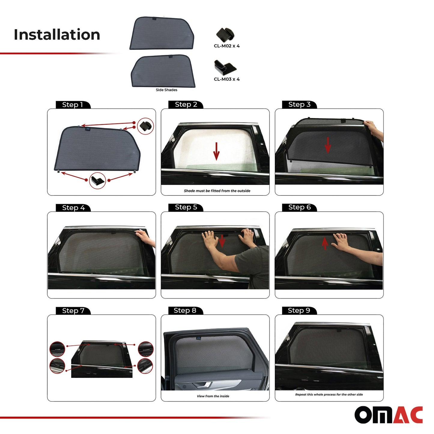 Sonnenschutz Blenden für Audi A6 C8 Avant Allroad 2018-2025 hintere Türen 2tlg