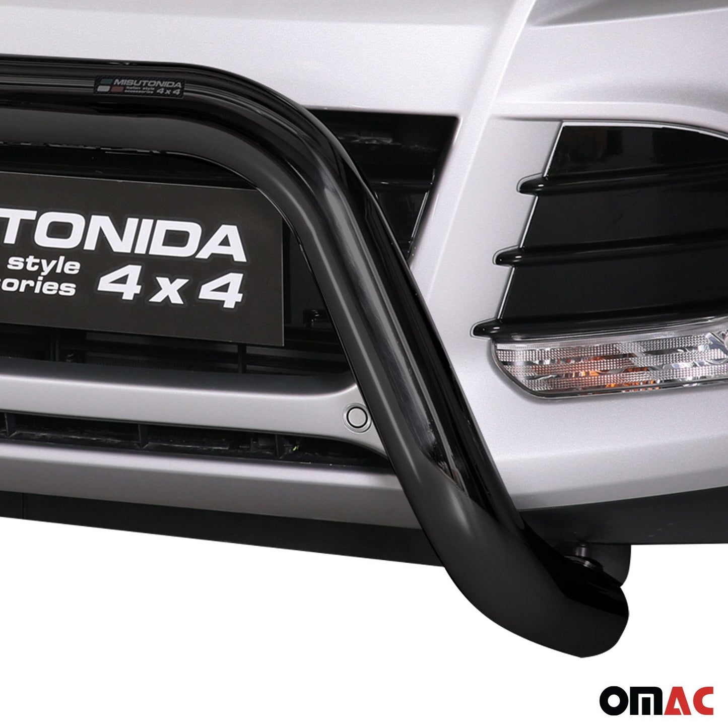 Bară de protecție/buton față pentru Ford Kuga 2013-2016, ø76mm, oțel, negru, protecție