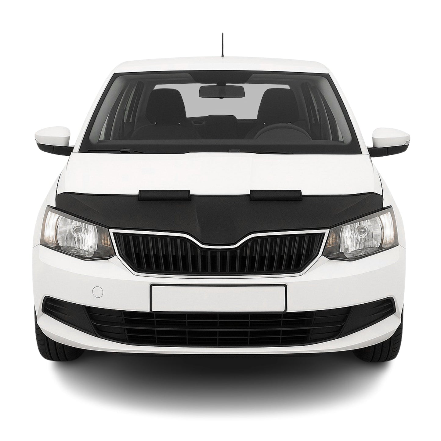 Haubenbra Steinschlagschutz Bonnet Bra für Skoda Fabia 2015-2025 Schwarz Halb