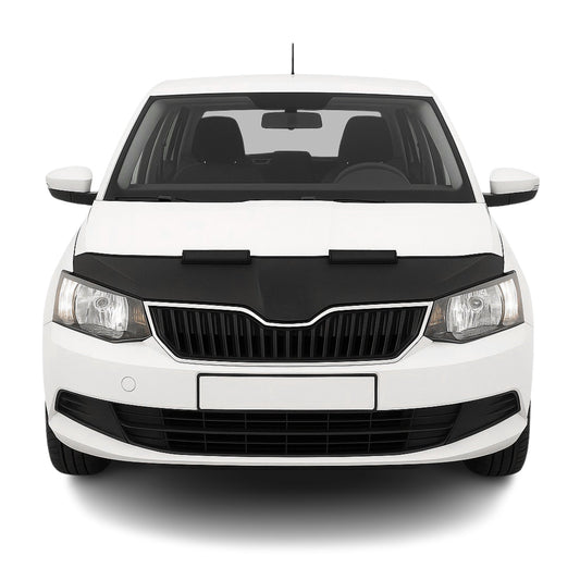 Haubenbra Steinschlagschutz Bonnet Bra für Skoda Fabia 2015-2025 Schwarz Halb