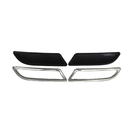 Stoßstangen Diffusor Auspuffrahmen für Renault Megane 2016-2025 Edelstahl Silber