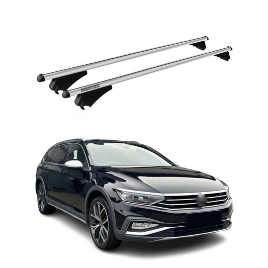 Menabo Dachträger für VW Passat B8 Alltrack 2020-2023 FL 75kg Alu Silber 2x