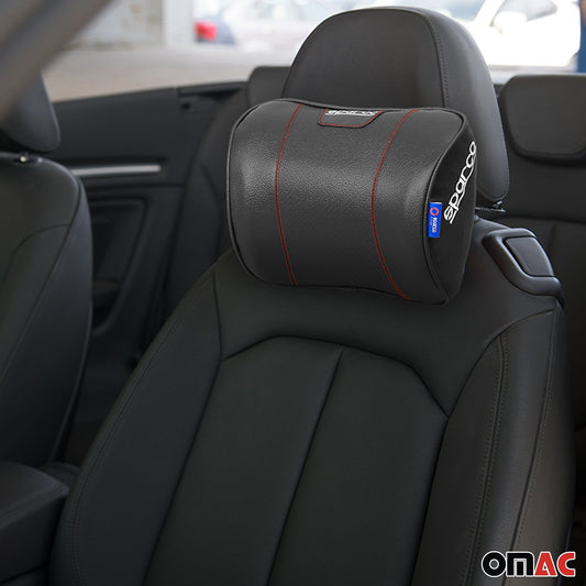 SPARCO Auto Nackenkissen Reisekissen Schwarz Ergonomische Memory-Schaum Kissen