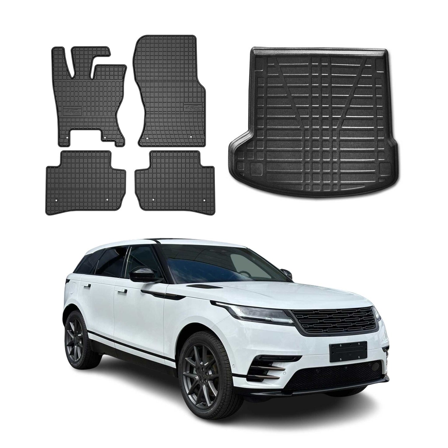 Fußmatten & Kofferraumwanne Set für Land Rover Range Rover Velar 2017-2025 Gummi