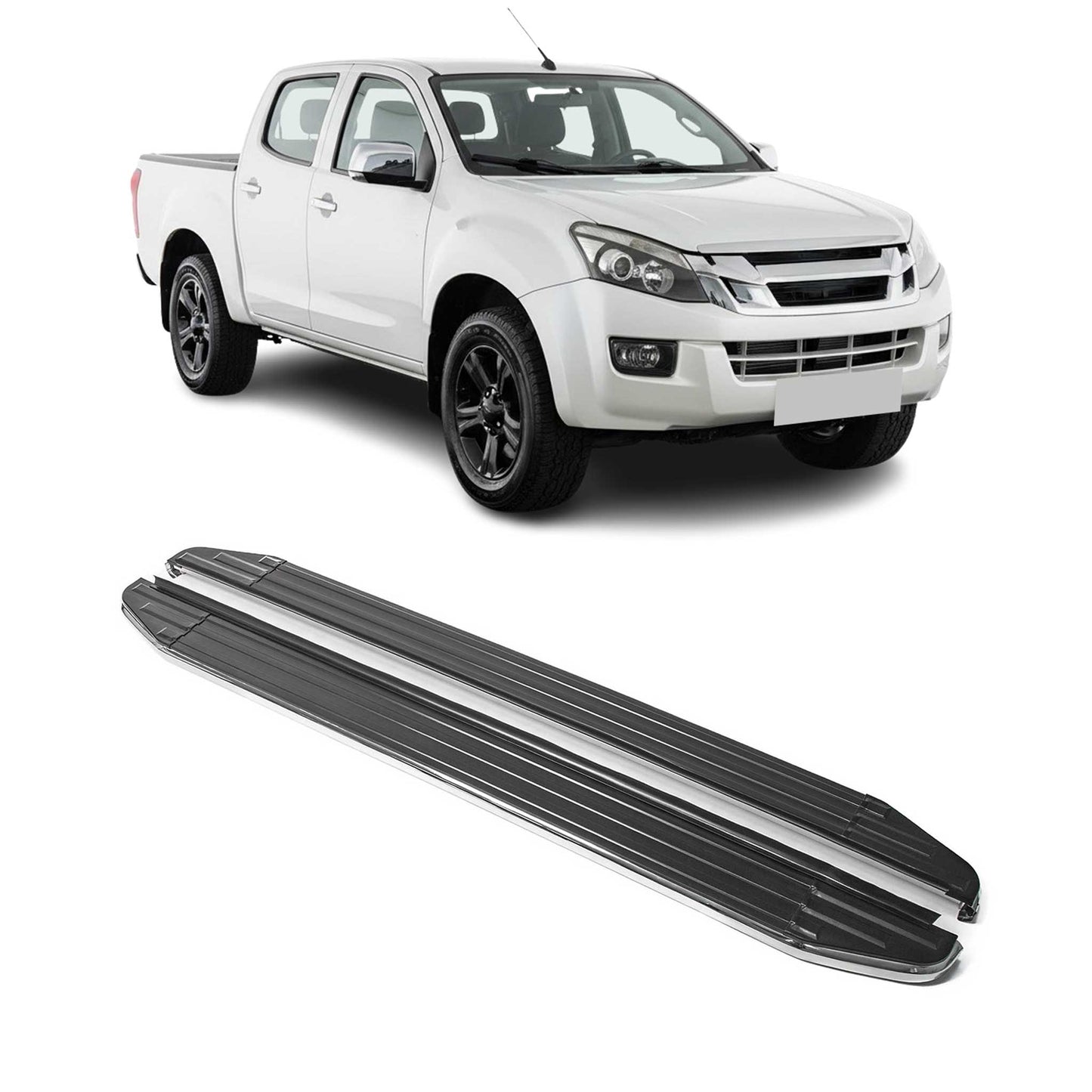 Trittbretter Seitenschweller für Isuzu D-Max 2015-2021 ABE Alu