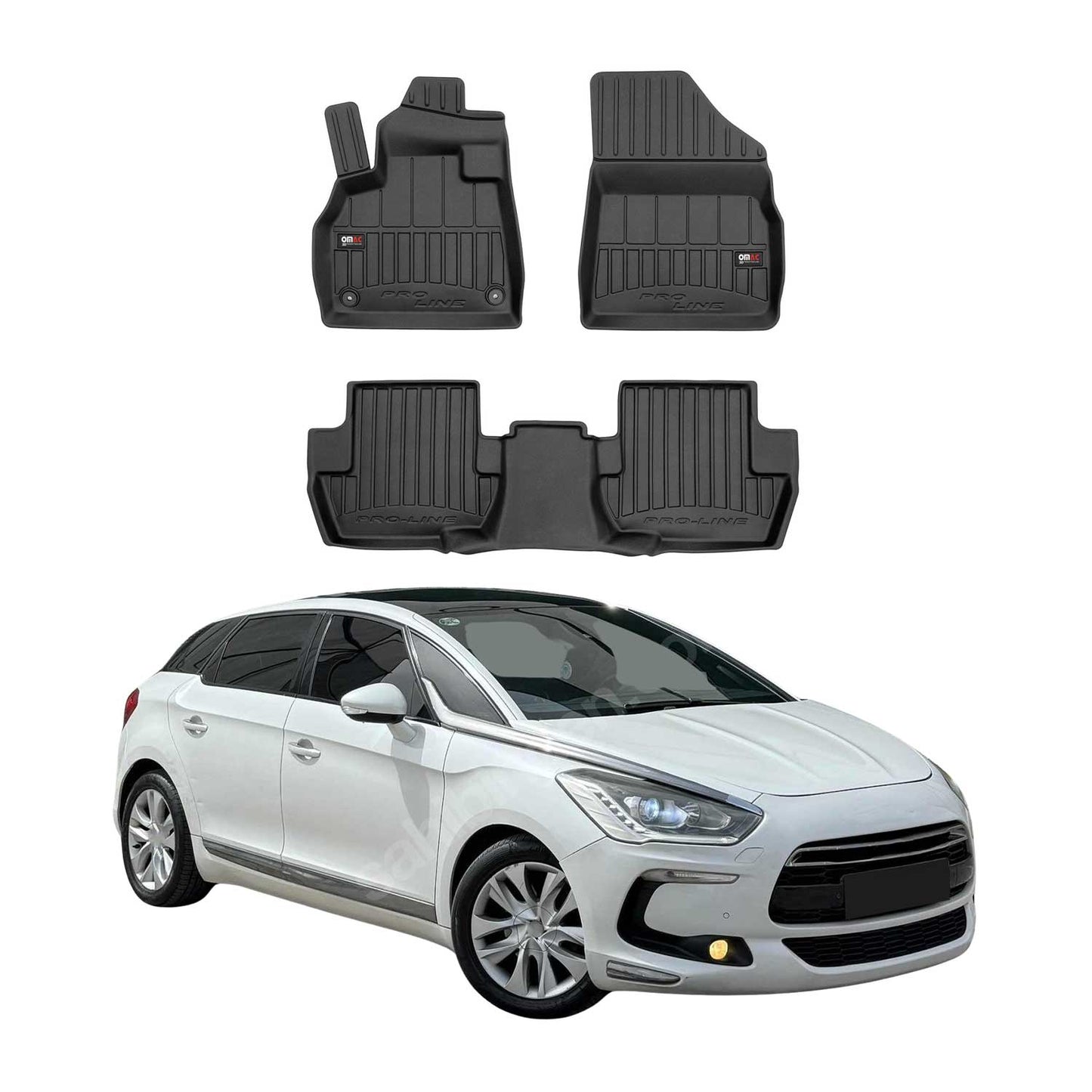 2015-2018 DS5 Fußmatten TPE Schwarz 3 tlg