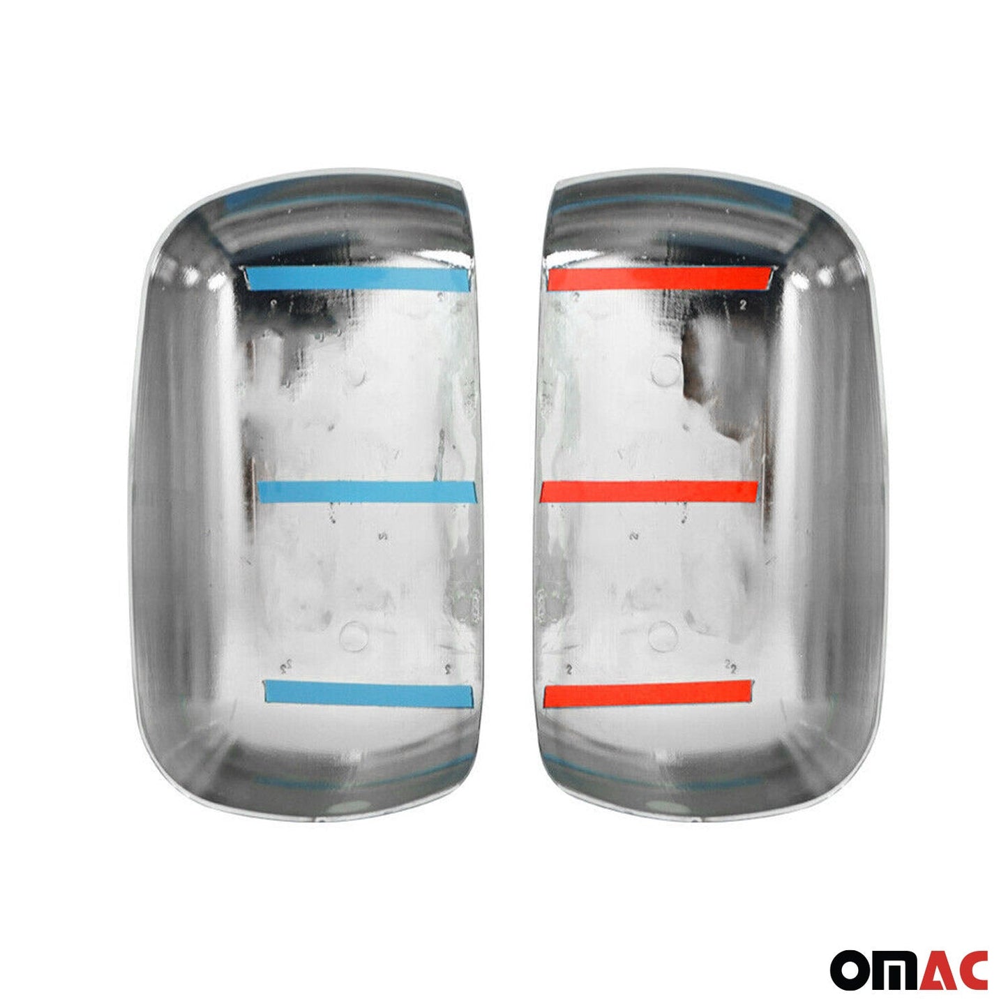 Spiegelkappen Spiegelabdeckung für Fiat Doblo 2000-2010 Chrom ABS Silber 2tlg