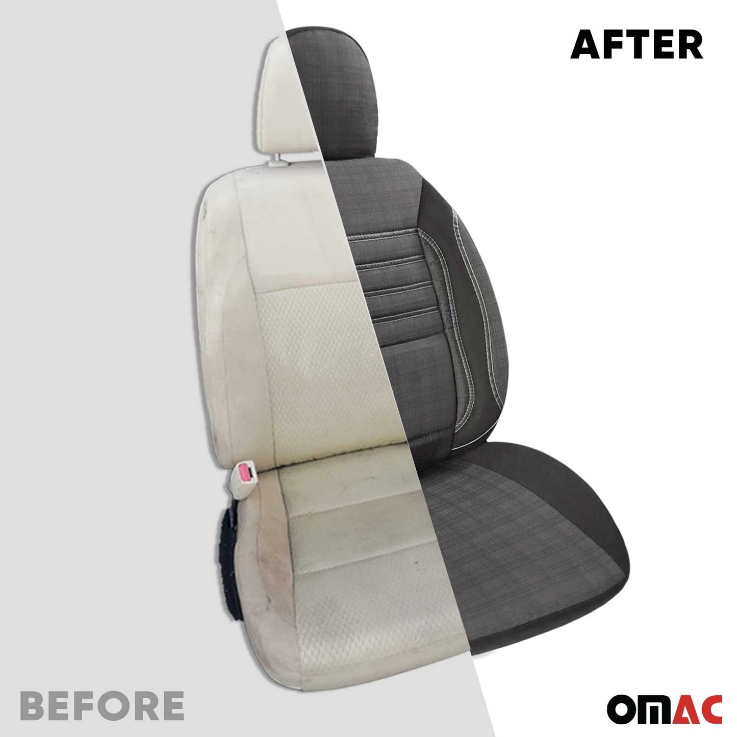 Schonbezüge Sitzschoner Sitzbezüge für VW Caddy 2003-2025 Rauch Grau 1 Sitz