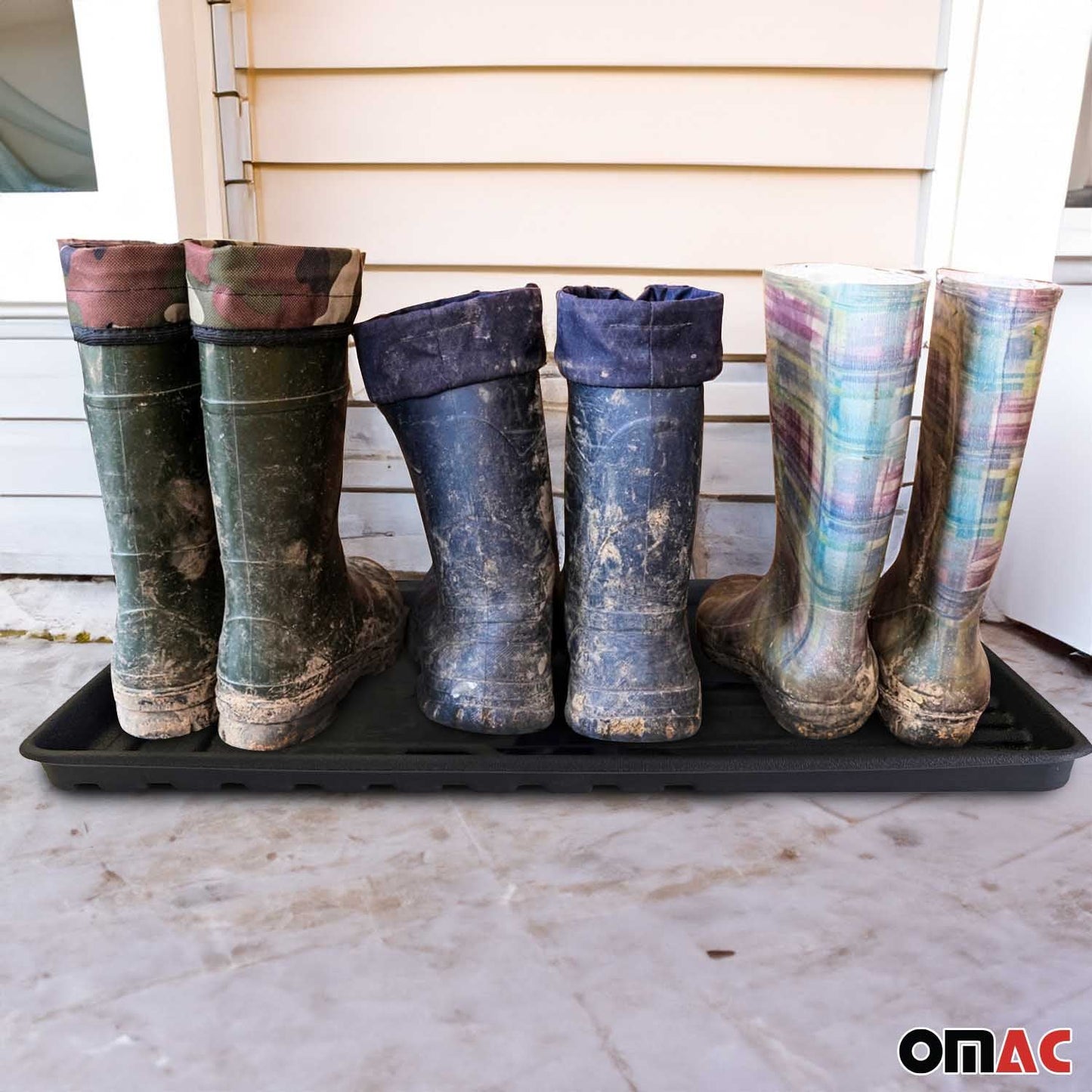 5x OMAC Schuhmatte Sauberlaufmatte Abtropfschale Napfunterlage 78x38cm Unterlage