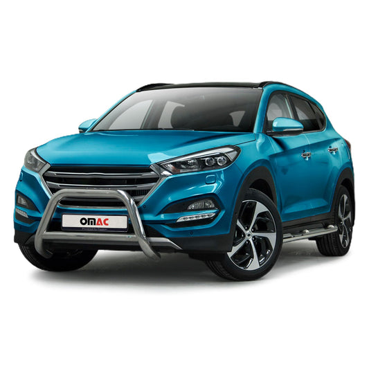Frontbügel Schutz Frontschutzbügel für Hyundai Tucson 2015-2020 ABE Stahl Silber