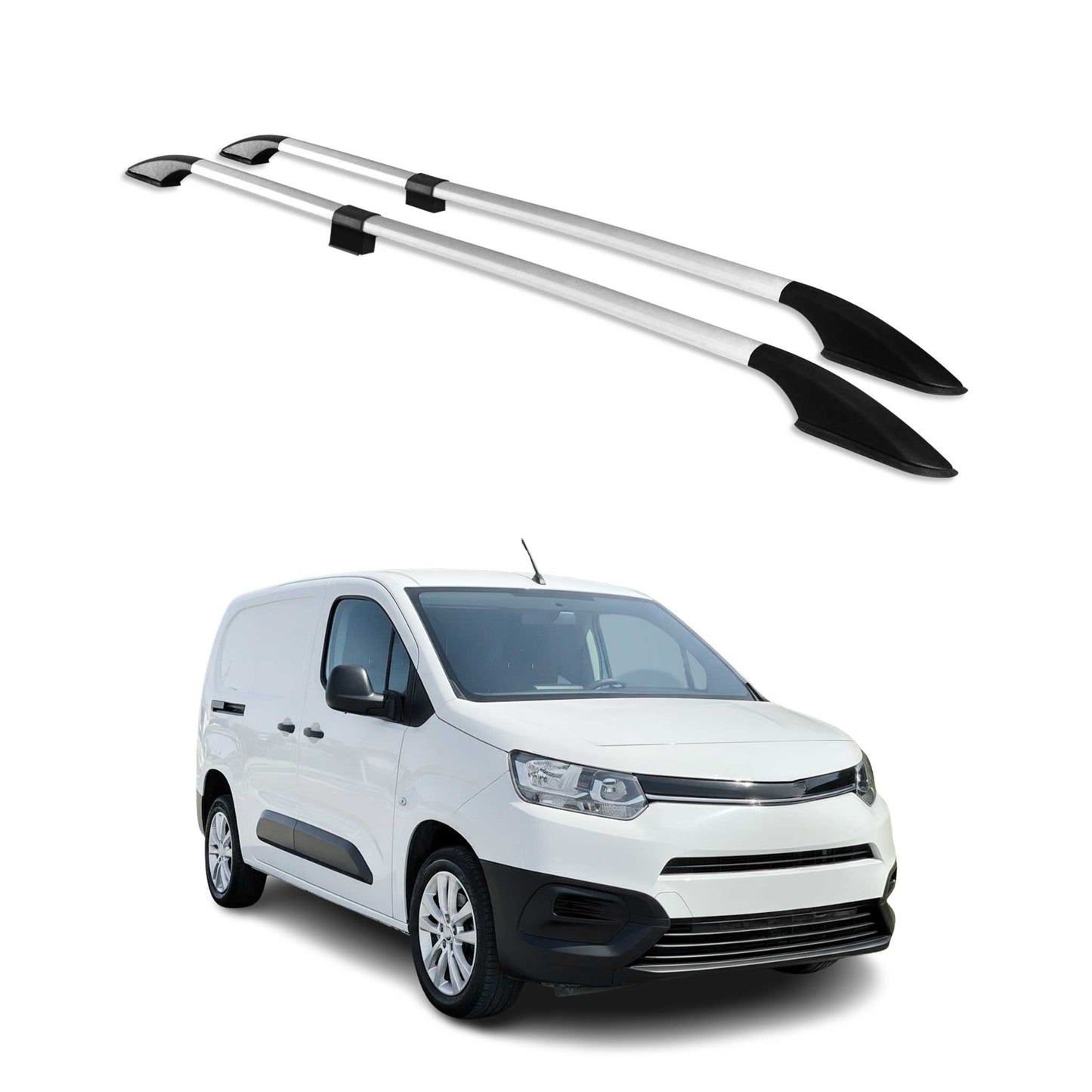 Dachreling Dachgepäckträger für Toyota Proace City 2019-2025 L2 Langer Alu Grau