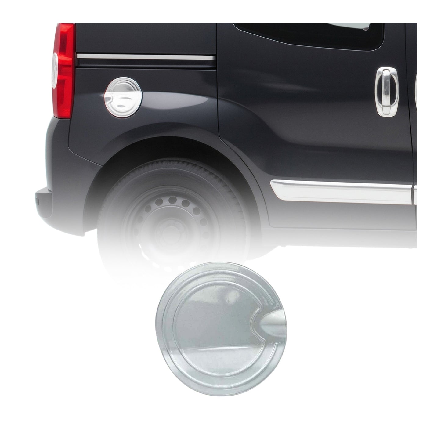 Tankdeckel Blenden Tankverschluss für Peugeot Bipper 2008-2024 Edelstahl Chrom