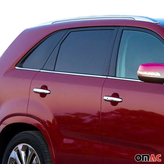 Benzi decorative/ornamente geamuri pentru Kia Sorento 2010-2012, oțel inoxidabil cromat, 4 bucăți