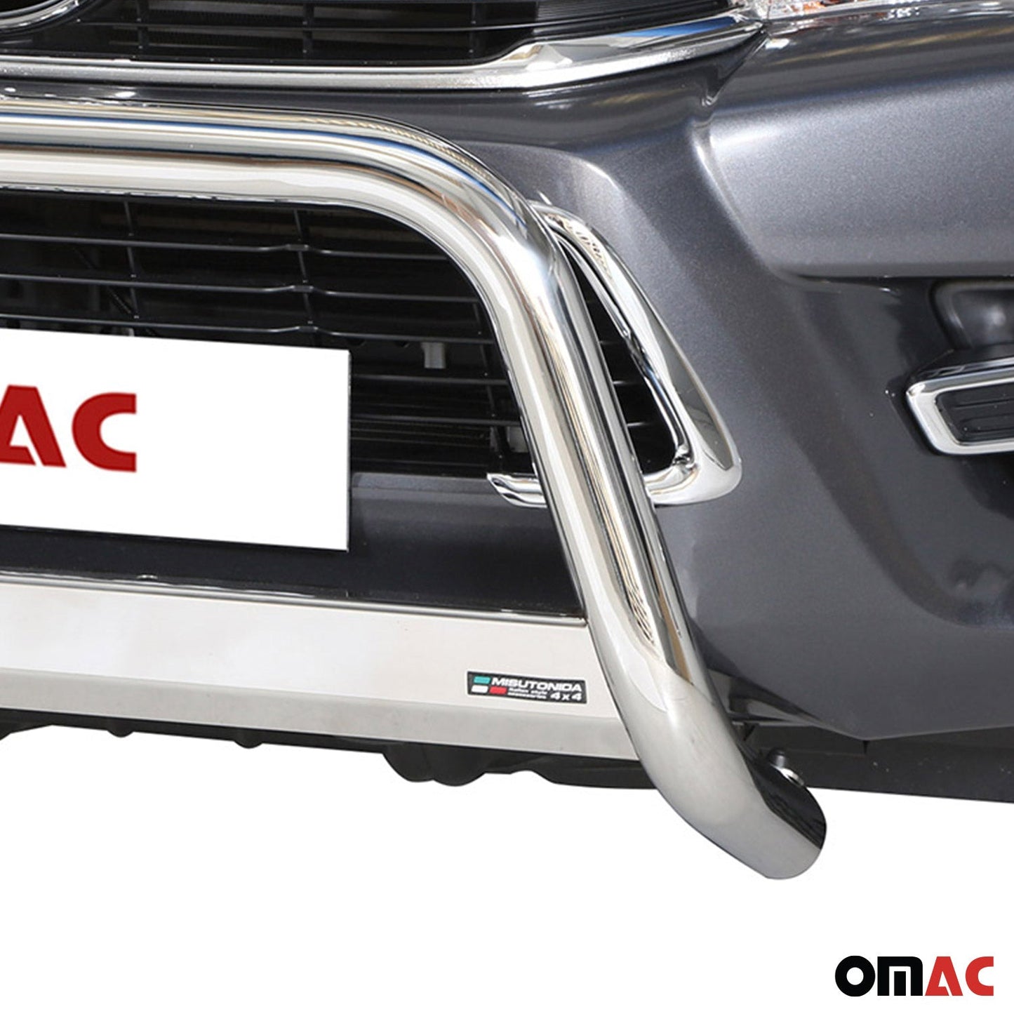 Bară de protecție/buton față pentru Toyota Hilux 2016-2018, ø63mm, oțel, argintiu, protecție