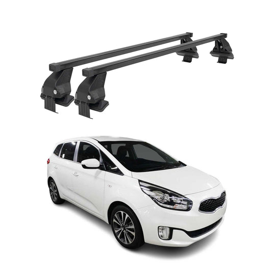 Menabo Dachträger Grundtäger für Kia Carens 2013-2021 50kg Stahl Schwarz 2 tlg