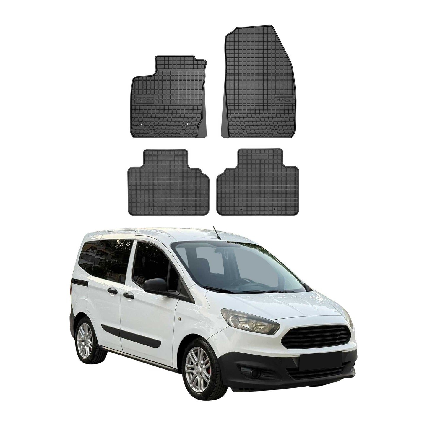 2014-2023 Ford Courier Fußmatten Gummi Schwarz 4 tlg