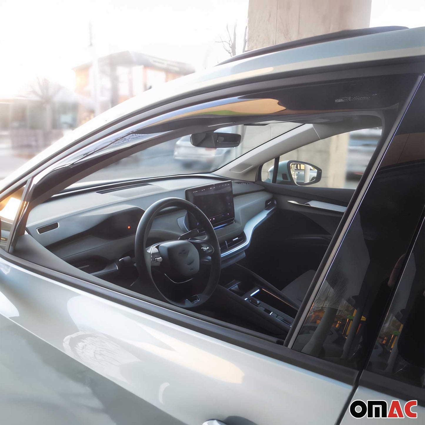 Windabweiser Regenabweiser für Skoda Enyaq 2021-2025 Dunkel Acryl 4tlg