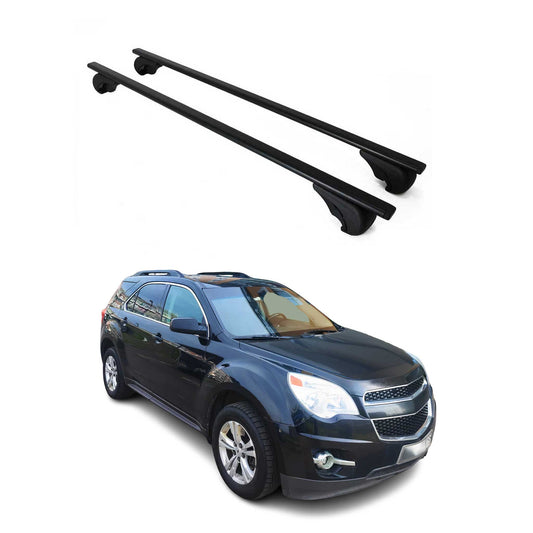 Portbagaj de plafon pentru Chevrolet Equinox 2010-2017 75kg, negru metalic, 2 buc.