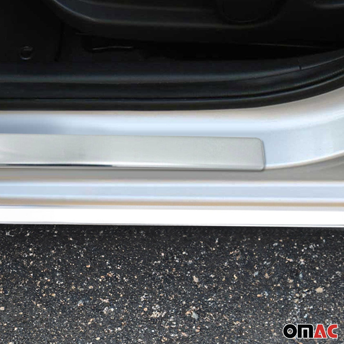 Ornamente prag uși pentru BMW X3 E83 2003-2010, oțel inoxidabil, argintiu, set 4 piese