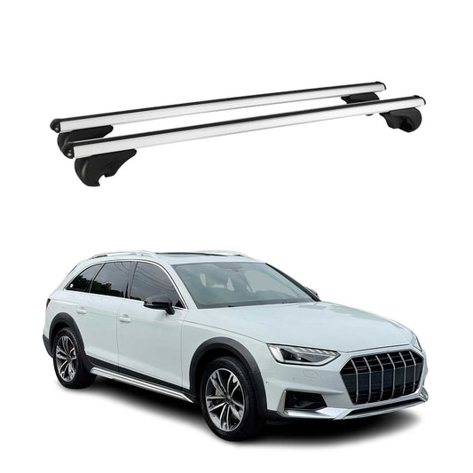 Dachträger Grundtäger für Audi A4 B9 Allroad 2016-2025 75kg Alu Silber 2 tlg