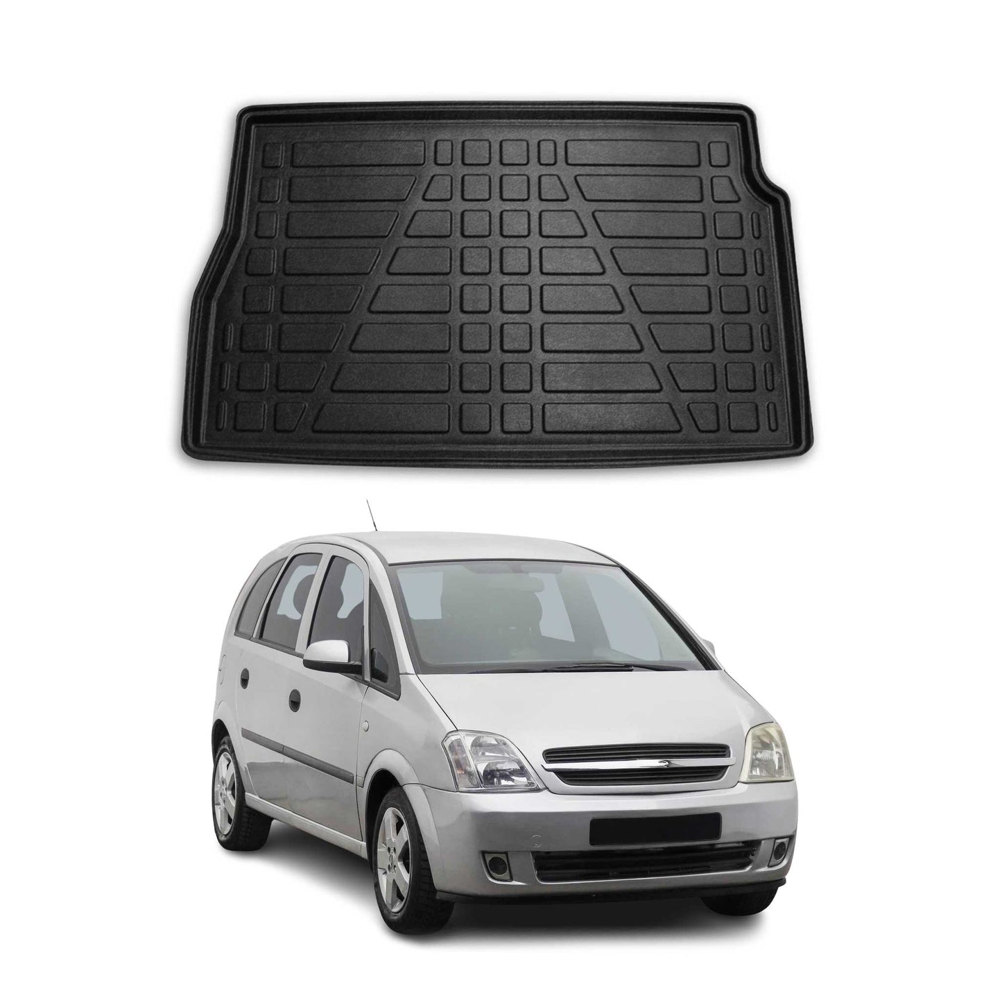 Kofferraumwanne Laderaumwanne für Opel Meriva 2002-2010 Gummi TPE Schwarz