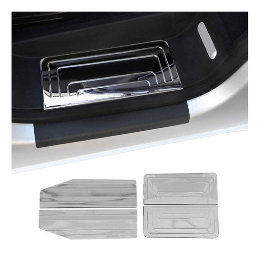 Protecții prag ușă pentru VW Transporter T5 2003-2015 cabină dublă, cromate, 4x