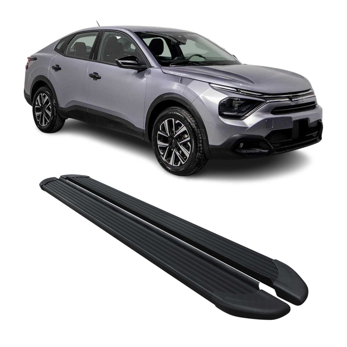 Trittbretter Seitenschweller für Citroen C4 X 2022-2025 Aluminium Schwarz 2 tlg