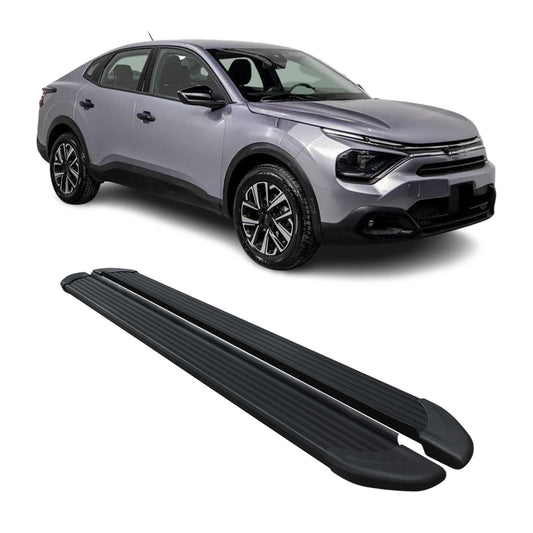 Trittbretter Seitenschweller für Citroen C4 X 2022-2025 Aluminium Schwarz 2 tlg