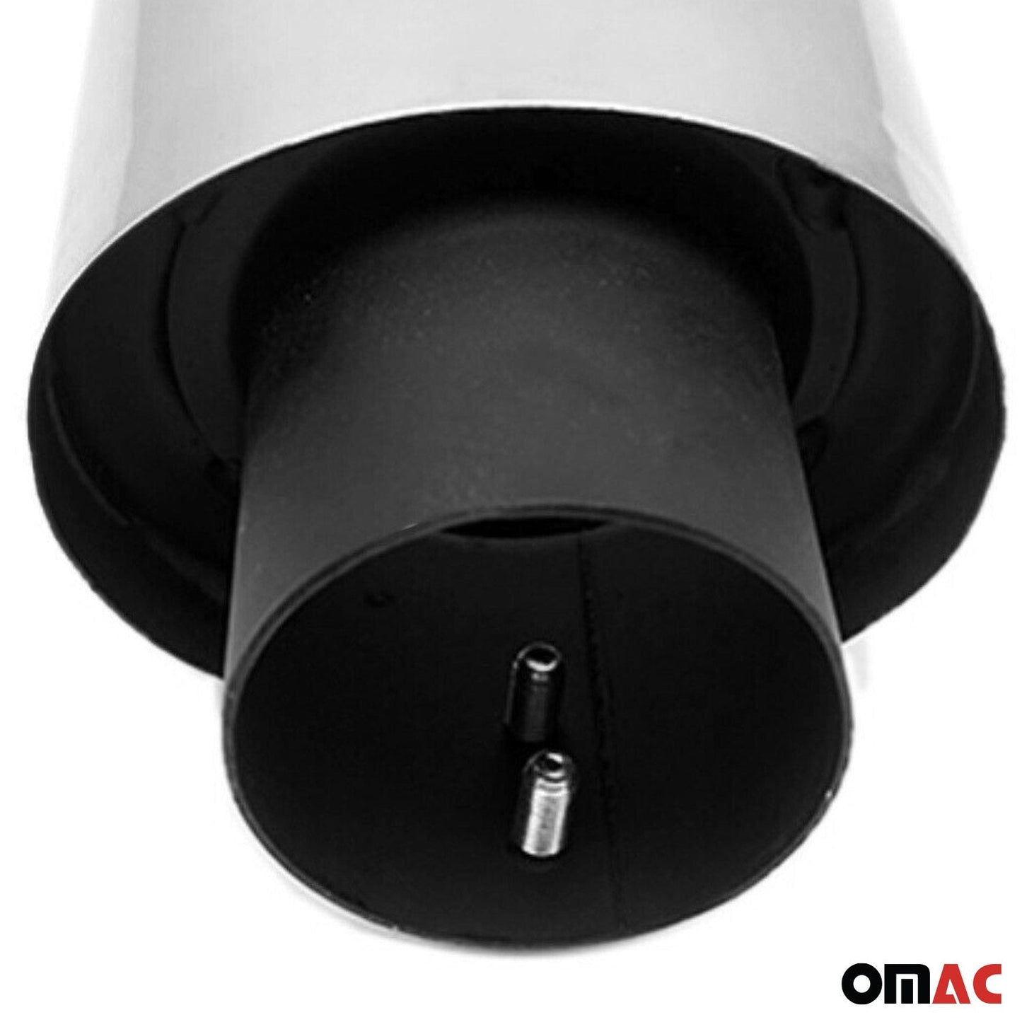 Ornament cromat pentru evacuare, piesă terminală pentru țeavă de eșapament, ieșire unică, oțel inoxidabil, 60 mm