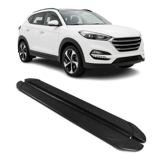 Trittbretter Seitenschweller für Hyundai Tucson 2015-2020 Aluminium Schwarz 2tlg