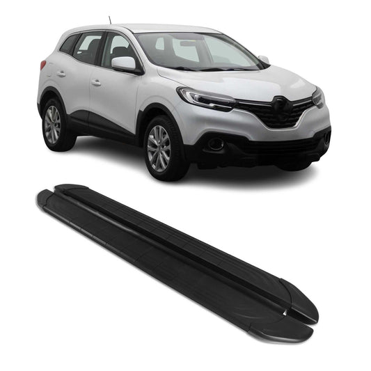 Trittbretter Seitenschweller für Renault Kadjar 2015-2025 Aluminium Schwarz 2tlg
