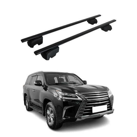 Dachträger Grundtäger für Lexus LX 570 SUV J200 2015-2021 75kg Metall Schwarz 2x