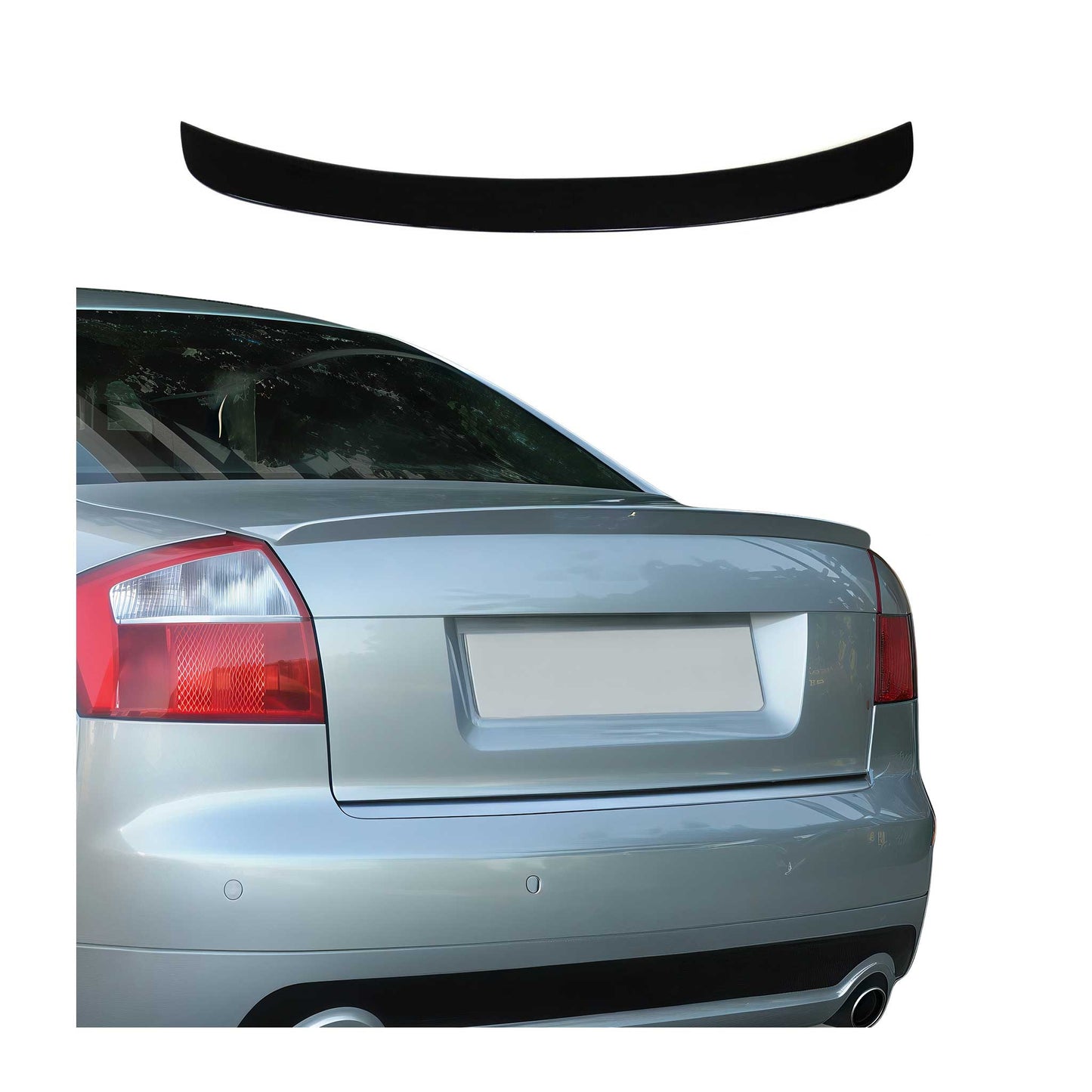 Eleron spate, eleron plafon, margine spate pentru VW Passat 3C B6 2005-2010, ABS, negru, 1 bucată