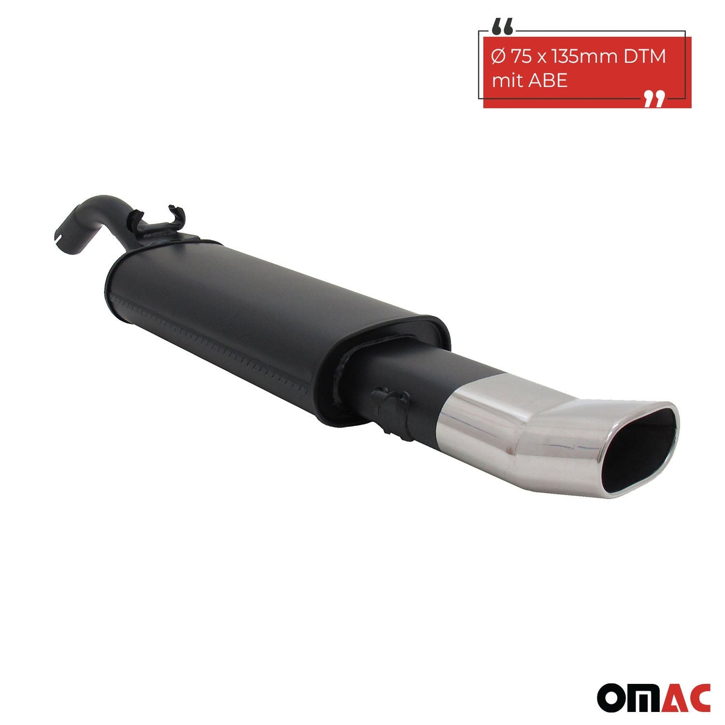 Novus Sportauspuff für VW Golf 2 19E 135x75mm DTM Endschalldämpfer mit ABE